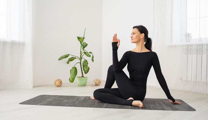 étirement psoas yoga posture